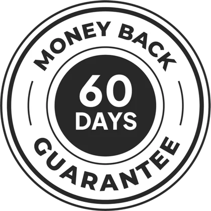 60-day money-back guarantee badge